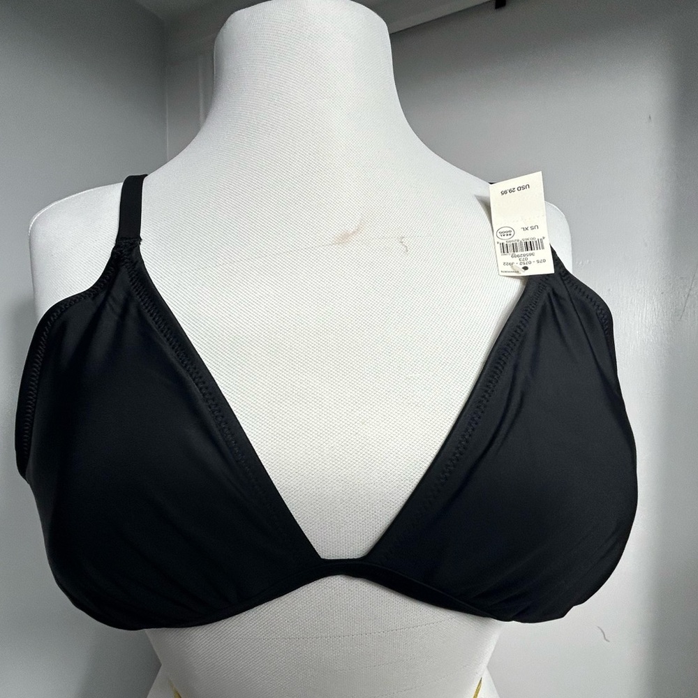 Aerie Black Triangle Bikini Top